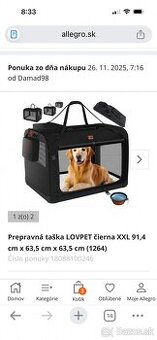 Prepravná taška LOVPET čierna XXL