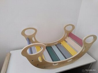 eliNeli Drevená montessori hojdačka 5 v 1