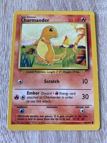 Charmander Pokémon karta (pravá)