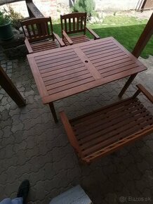 Záhradné sedenie, drevené - 1