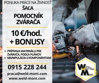 Hľadáme pomocníka zvárača do Šale