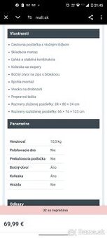 Cestovná postieľka