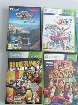 Hry na xbox 360 kinect+1 PC hra
