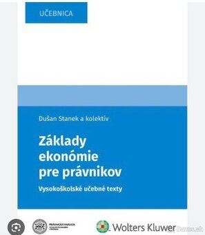 Predám knihu základy ekonómie pre právnikov