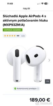 Apple AirPods 4 s aktívnym potláčaním zvuku
