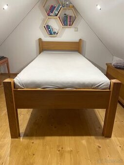 jednolôžková DUBOVÁ posteľ