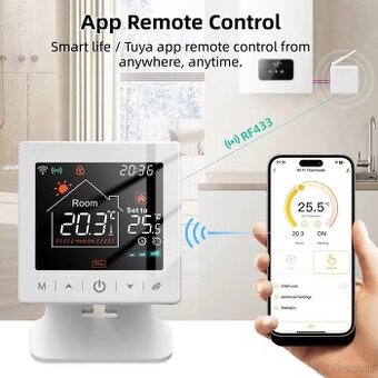 WiFi smart termostat RF433.