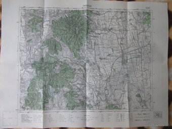 Mapa Trebišov, Vyš. Myšľa, Sečovce, Veľké Ozorovce 1936