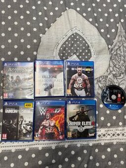Hry na PS4 - UFC 3, sniper elite, assassin