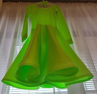 neon zelene saty spoločenské tance nezdobene nove