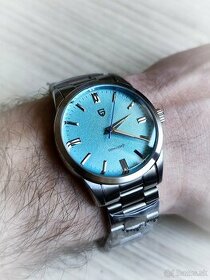 Luxusné hodinky - Pagani Design Ice Blue Automatic + Kožený