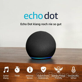 Amazon Alexa Echo dot 5. generacia aj s hodinami - 1