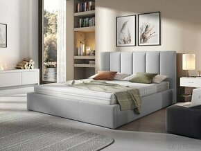 Čalúnená manželská postel postel + nočné stolíky