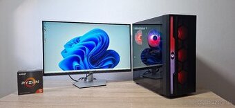 Herný pc Ryzen 5 5500 3,60ghz/NVME/RX6600 8GB +27LCD 4K