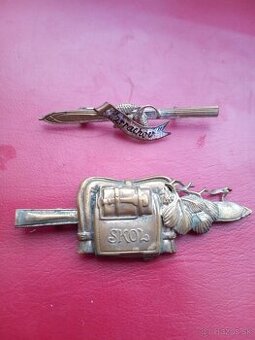 Lyžiarske odznaky,spony.Lyze.