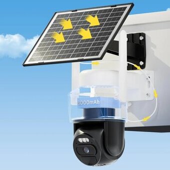 4G vonkajšia bezpečnostná kamera solárna - batéria 8000 mAh