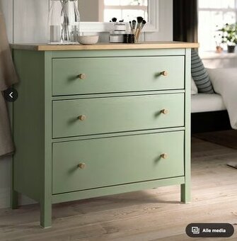 Komoda IKEA HEMNES sivozelena