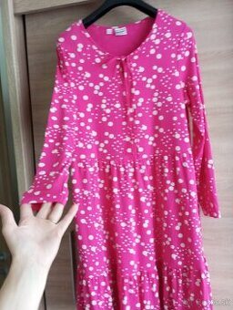 Ružové šaty s dlhým rukavom Bonprix Xl