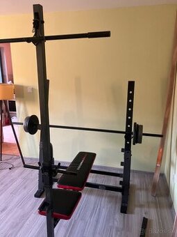 Lavička na cvičenie s príslušenstvom