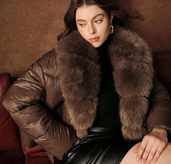 Bunda s kozusinkou pre moletky 4xl