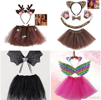 Kostým na karneval srnka, leopard, čarodejnica, jednorozec