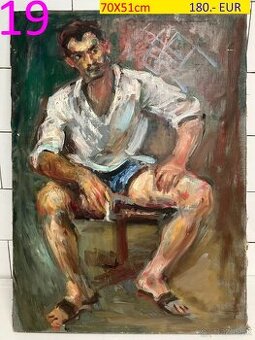 Obrazy olejomaľby rôzne tematiky viac kusov