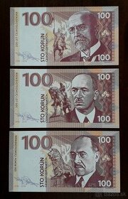3 x 100 Korún československých