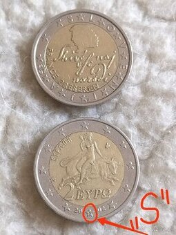 Vzácne obehové 2 euro mince