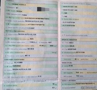 Predám MOTOR BZG Škoda Fabia 1.2 HTP 2008 PREVODOVKA, DVERE