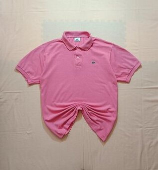 Lacoste ružová polokošeľa s krátkym rukávom XL