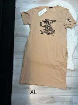 Béžové saty Calvin klein