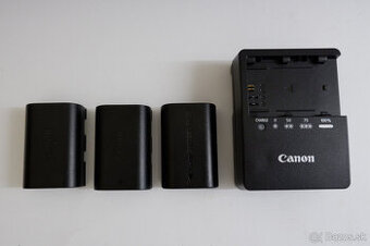 Canon LP-E6 batérie 3kusy + nabíjačka