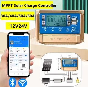 Predám bluetooth solárny regulátor MPPT 30A