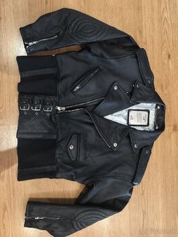 Dámske kožené motorkárska bunda