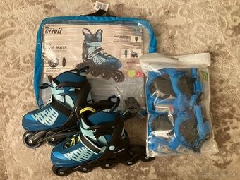 Kolieskové korčule Crivit 33-37 a chrániče - 1