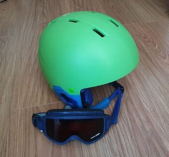 Detska lyziarska prilba s okuliarmi velkost XS (48-52)