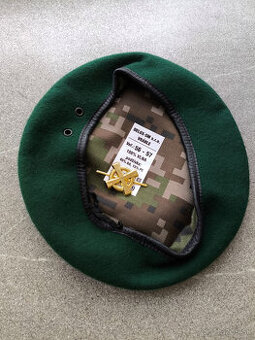 ☀️ Zelený baret vz. digital les 2007 OSSR, nášivky ☀️