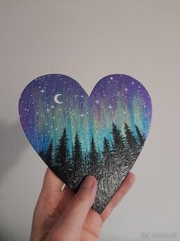 Akryl maľba polárna žiara