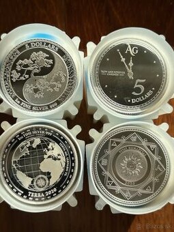 1 oz. uncové strieborné investičné mince, investičné Ag