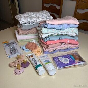 Veľký balík oblečenia a výbavy pre bábätko (0-6 mes.)