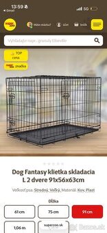 Klietka pre psa L dog fantasy