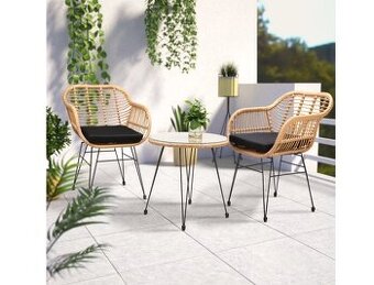 Pozor čítaj - Ratanový záhradný balkónový set Bali béžová
