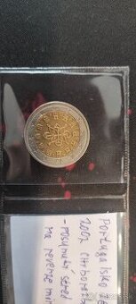 Portugalsko 2€ 2002 chyborazba