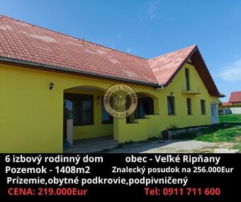 6 izbový dom v obci Veľké Ripňany
