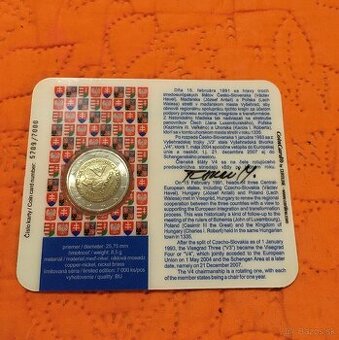 2 euro COINCARD Slovensko 2011 BU - VISEHRAD S PODPISOM