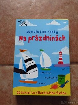 Domaľuj na kartičky - NA PRÁZDNINÁCH - 4+, 5+ - NOVÉ