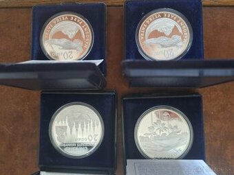 Predám 20 eurové strieborné proof mince