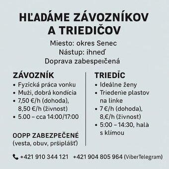 PRÁCA V OKRESE SENEC