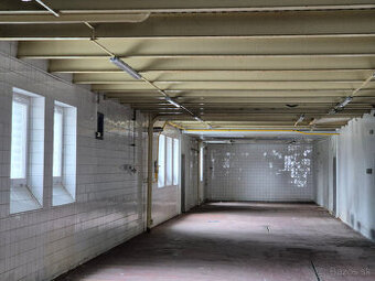 Skladový priestor, 215 m2,39,5 m dĺžka,5,5 m šírka,2 vstupy