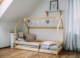 Prízemná detská posteľ Domček 160x80